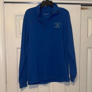 Foxwoods Resort Casino Blue Long Sleeve Polo Sweater Shirt